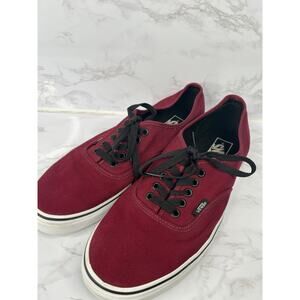 Vans Authentic Port Royale Burgundy Canvas Sneakers - Men's 10.5